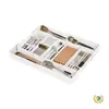 Caja de Almacenamiento Expandible para Cajones de Cocina, Charola de Plástico Desmontable para Cajones de Gabinetes Profundos, Caja Organizadora Expandible con Divisores