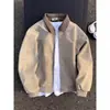 Chaqueta Detroit vintage de patrón oscuro tie-dye con solapas para hombre, marca de moda americana de alta calle para primavera y otoño, chaqueta de trabajo de hombro recto
