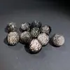 Contas Soltas de Obsidiana Jingyao Contas Naturais de Obsidiana Dourada e Prateada com Padrão Contas Individuais com Furo Contas Espaçadoras para DIY Acessórios para Pulseira Atacado