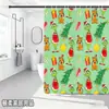 Bestseller transfronterizo de Amazon: Cortina de ducha verde del Grinch, cortina de ducha impermeable de pongee con estampado digital de dibujos animados