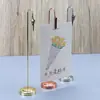 Clip de Nota Vertical Metálico Casual, Clip de Escritorio con Mensaje Personalizado, Clip para Fotos, Clip Decorativo para Tarjetas, Clip Fijo Pequeño