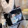 Bolsa Ita Transparente de Estilo Japonés, Nueva Tendencia, Alta Apariencia, Fresca y Dulce, para Niñas, Bolso Tote Ligero de Gran Capacidad