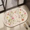 Tapete de Entrada para Banheiro Simples Absorvente, Secagem Rápida, Antiderrapante, Resistente à Sujeira de Terra de Diatomáceas para Vaso Sanitário e Entrada de Banheiro