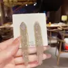 Moda Europeia e Americana Brincos de Franja Exagerados Cheios de Diamante Temperamento Feminino Socialite Brincos Longos Brincos de Celebridade da Internet para Rosto Brincos Finos