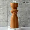 Vela Perfumada Cilíndrica Europea Casual Atmósfera Muebles Creativos para el Hogar Vela Pilar Marrón Arte Geométrico