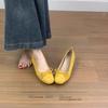 Zapatos Planos Aumentadores de Altura para Personas Menudas Otoño 2025 Nuevos Zapatos de Ballet Planos Slip-On Versátiles Poco Profundos con Lazo Zapatos de Noche