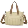 Bolso de lona de alta calidad para mujer, bolso de hombro de nuevo estilo, bolso cruzado de moda, bolso tote de gran capacidad para el trabajo, comercio exterior