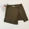Falda de Punto de Lana con Botones Estilo Coreano para Mujer, Nueva Moda Otoño e Invierno, Versátil, Elegante, Cálida, Falda Media para Superponer