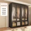Guarda-Roupa Simples para Quarto, Uso Doméstico, Moradia Alugada, Armário de Armazenamento de Metal de Aço Carbono Resistente e Durável, Montado para Apartamentos Pequenos