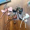 Llavero de Corazón de Cuero PU, Colgante de Corazón para Mochila, Correa para Teléfono de Cuerda Trenzada, Llavero Personalizado, Regalo Pequeño