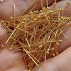 Agulha Bola Banhada a Ouro 14K Ouro Real Agulha Cabeça Redonda Coberta de Ouro DIY Feito à Mão Pulseira de Miçangas Acessórios de Joalheria Colar Material de Brincos