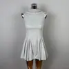 Vestido sin mangas plisado de estilo coreano Dongdaemun transfronterizo, nuevo estilo, elegante, sexy, estilo puro deseo, adelgazante, de cintura alta, que realza la figura