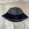 Sombrero de pescador de mezclilla de primavera y verano japonés lavado con borde deshilachado para combinar con todo, sombrero de sol de verano para mujer de ala grande con protección solar y cubierta facial, sombrero de sol tipo cubeta