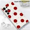 Funda de Teléfono Amazon Rojo Vino con Lunares Grandes Adecuada para Samsung S24U Silicona de Gama Alta S25 Cubierta Completa Anti-Caídas Suave