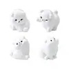 Micro-Paisaje Creativo Lindo Perro Blanco Pequeño Gordito Muñeca Linda Accesorios de Decoración DIY Mini Adornos de Escritorio
