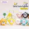 Chaveiro Fofo Festa Eggman Pingente de Bolsa de Desenho Animado Pingente Criativo para Mochila Escolar Chaveiro de Carro Presente Garra