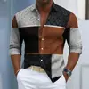 Camisa xadrez masculina nova europeia e americana da Amazon para venda internacional, camisa masculina de manga comprida com elasticidade em quatro direções