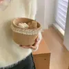 Cesta de Armazenamento Tecida com Fio de Algodão Feita à Mão, Cesta de Armazenamento de Lanches para Mesa de Sala de Estar, Cesta de Armazenamento Doméstica, Caixa de Armazenamento de Joias para Quarto