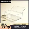 Caixa Organizadora Acrílica Personalizada com Tampa Flip-Top, Transparente à Prova de Poeira para Papelaria de Escritório, Caixa de Exibição para Armazenamento de Mesa