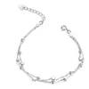 Pulseira Personalizada Estilo Japonês Prata Pura S99 Estrela, Versão Coreana, Pequena Pulseira de Estrela de Prata, Pulseira Joia Estrela de Cinco Pontas, Design Joia Ins