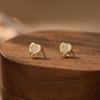 Abao S999 Plata Pura Lindos Aretes de Corazón con Lazo para Mujer, Dulces y Femeninos Nuevos Populares Joyería para la Oreja Dropshipping
