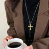 Collar con Colgante de Ojo de Tigre Extraíble para Mujer, Diseño de Nicho Otoño e Invierno, Cadena de Suéter de Gama Alta, Accesorio Largo Dulce y Fresco de Moda