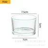 Taza para Vela de Aromaterapia, Portavelas de Vidrio Transparente y Sencillo, Taza para Vela Casera, Taza Vacía, Recipiente para Velas Doméstico, Adorno Decorativo