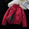 Jaqueta Curta de Algodão Estilo Retrô Americano para Homens, Casaco de Inverno com Gola Alta, Marca Trendy com Sensação de Luxo, Jaqueta Puffer Aconchegante Cleanfit