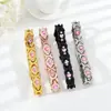 Pulsera Magnética Desmontable con Forma de Corazón, Moda Europea y Americana de Venta Caliente Transfronteriza, Aleación Ecológica con Pedrería, Pulsera Ajustable para Mujer