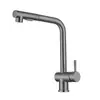 Grifo de cocina de acero inoxidable 304 transfronterizo con rociador de ducha tipo lluvia extraíble y giratorio, grifo de agua caliente y fría para fregadero, fabricante, venta al por mayor