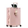 Nuevo portavasos multifuncional equipaje rueda universal carga USB maleta 24 pulgadas marco de aluminio maleta trolley maleta rígida