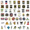 50 piezas de venta caliente transoceánica pegatinas impermeables de graffiti para electricista decorativas para equipaje monopatín caja de herramientas pegatinas para computadora
