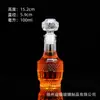 Botellas Pequeñas Decorativas para el Hogar con Tapas, Botellas Vacías de Licor de 100ml, Botellas de Vino Reutilizables Selladas, Botellas de Vino Tinto Diamante, Frascos