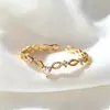 Anillo Abierto Ajustable Tilenny Estilo Ins Más Vendido Transfronterizo con Circonita para Mujer, Diseño Floral Dulce y Lindo