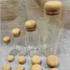 Tapón de barril de tubo de vidrio grande, mediano y pequeño Cilindro de corcho Frasco de vidrio con corcho Tubo de vidrio con corcho Corcho tipo T