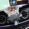 Aromaterapia para coche, aire acondicionado, salida de aire, decoración, ramo inmortal creativo, perfume para coche, fragancia de rosa