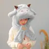 Adorable Sombrero de Felpa con Orejas de Oveja Móviles y Bufanda Todo en Uno para Niños Invierno Forro Polar Engrosado para Mantener Caliente y a Prueba de Frío Protección para las Orejas