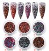 Fragmentos de uñas con brillo degradado + lentejuelas grandes de Corea del Sur, joyería de uñas japonesa, traje mixto, material de pegamento para esmalte de uñas
