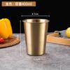 Fábrica de Origen Acero Inoxidable 304 Taza Coreana de Una Capa Restaurante Cerveza Bebida Fría Vaso para Jugo de Frutas Taza para Boca para Adultos Niños