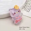 Accesorios de Resina para Manualidades de Dibujos Animados Gato en Traje de Baño Transparente Pegamento de Crema Pasador Funda de Teléfono Hebilla de Zapato Llavero Colgante