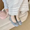 Zapatos de Mujer Retro Franceses con Lazo Boca Baja 2026 Otoño Nuevos Zapatos de Mujer Suela Plana Slip-on Bailarinas