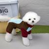 Ropa para Perros Otoño e Invierno Nueva Ropa para Mascotas Ropa para Mascotas Invierno Engrosada 25 Bloques de Color Forro Polar de Cuatro Patas