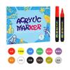 Marcadores Acrílicos de Válvula para Dibujo, Coloración, Diseño, Pintura Creativa, Capas de Color en Piedra y Discos de Vinilo, Plumas Acrílicas Impermeables