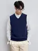 Chaleco de Punto Grueso Suave con Cuello en V para Hombre, Capa Base para Otoño e Invierno, Estilo Casual Maduro