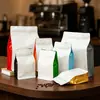 Bolsa con válvula para café sellado de ocho lados bolsa de sellado para envasado de alimentos bolsa autosellante de pie bolsa de café de papel de aluminio impresión de lotes pequeños