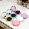 Peine Plegable de Dibujos Animados con Airbag para Mujeres, Mini Peine Portátil con Cojín de Aire, Peine Masajeador, Peine Pequeño con Espejo Integrado Venta al por Mayor