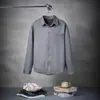 Andrei Primavera e Outono 2025 Nova Camisa Tendência Estilo Coreano Camisa Casual Slim Jaqueta Masculina Business Casual