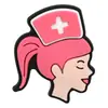 Acessórios de Joia da Série de Desenhos Animados de Enfermagem Transfronteiriça Broche Decorativo Plano Acessórios para Mala DIY Patch Decorativo Médico de Borracha Macia
