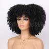 Comercio exterior Peluca explosiva para cabeza de mujer europea y americana Peinado afro de pelo corto rizado voluminoso Peineta Peluca Rizada Afro