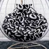 Cojín Grueso para Cesta Colgante, Cojín para Silla Colgante Tipo Nido de Pájaro de Ratán, Cojín Individual para Silla Colgante, Cojín Redondo para Mecedora Extraíble y Lavable